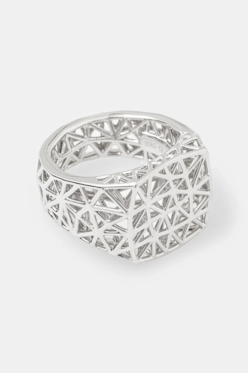 Tom Wood inel de argint Mesh Ring