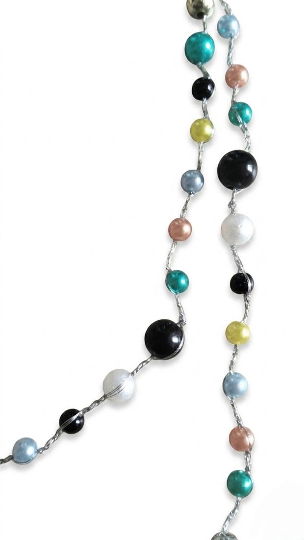 Colier Statement Joyful Elegance Perle Multicolore și Detalii Artizanale Lucrate Manual