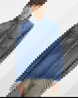 Visvim cămașă jeans Social Sculpture shirt