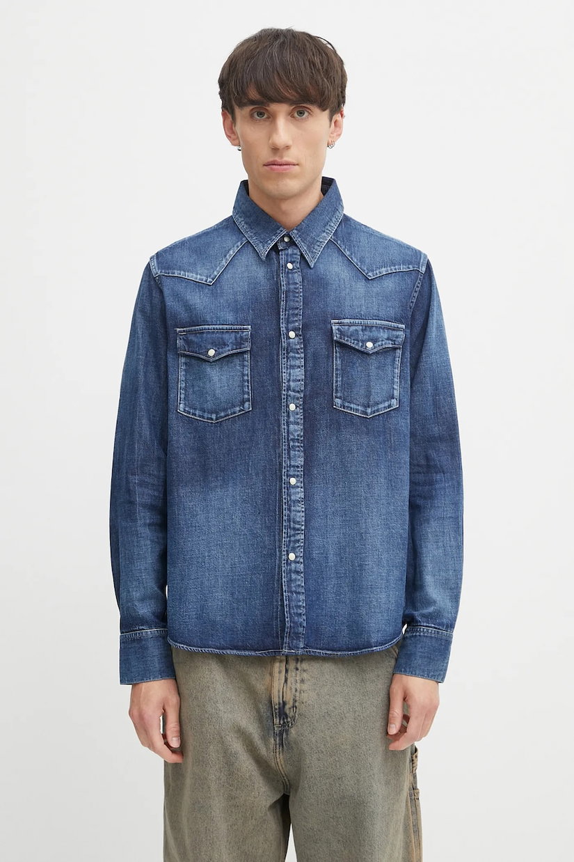 Visvim cămașă jeans Social Sculpture shirt