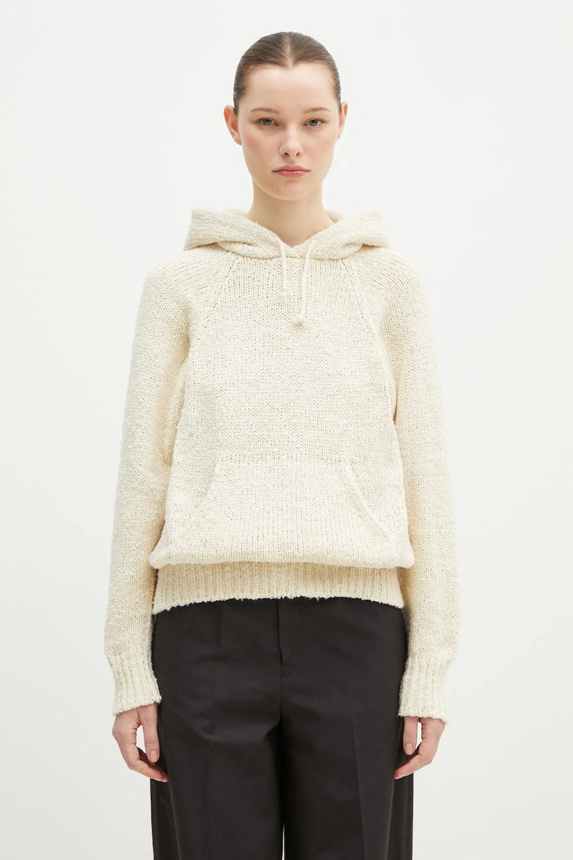 WMV pulover de mătase Raglan Hoodie P.O. Knit Mawata