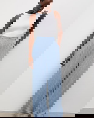 Answear.LAB pantaloni palazzo de femei cu amestec de in