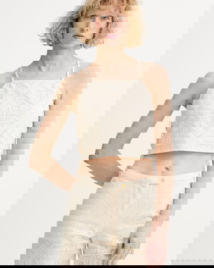 Sessun bluză cu bretele pentru femei, din bumbac