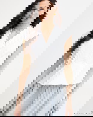 Marella bluză tip cămașă pentru femei, din bumbac cu elastan BAZAR