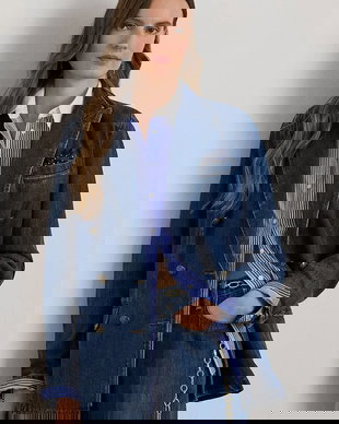 Lauren Ralph Lauren sacou de costum pentru femei, din bumbac