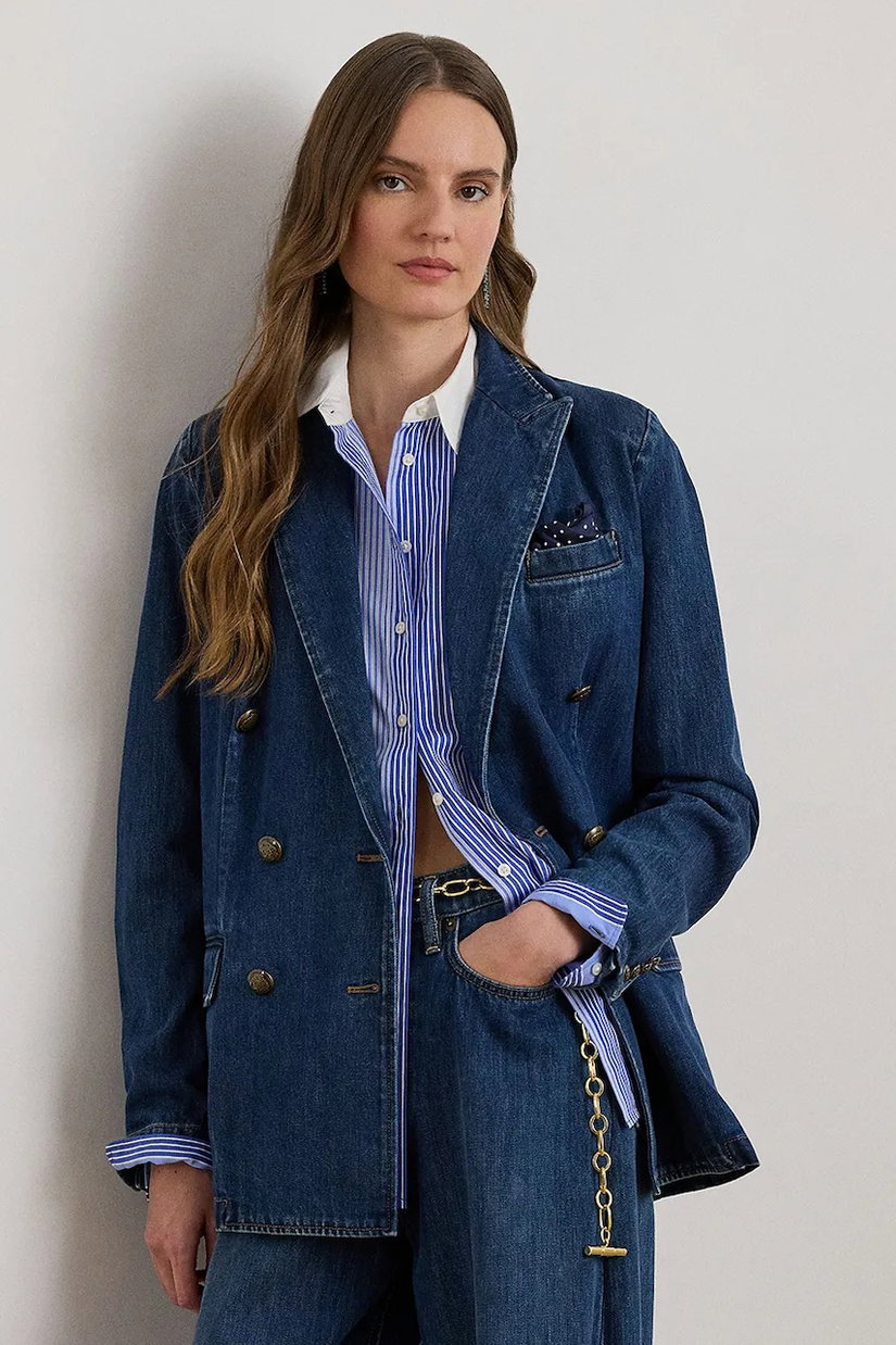 Lauren Ralph Lauren sacou de costum pentru femei, din bumbac