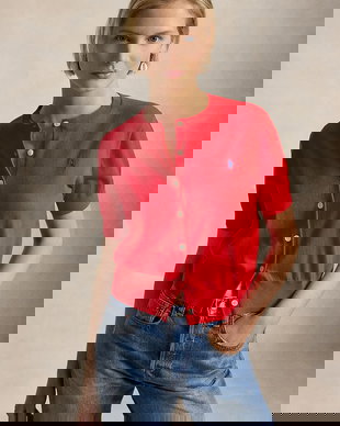 Polo Ralph Lauren cardigan pentru femei, din bumbac