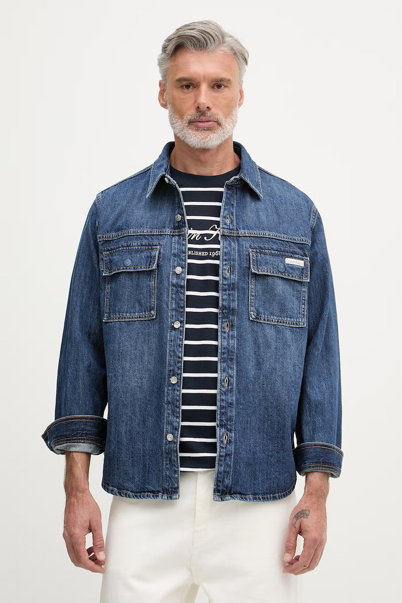 Calvin Klein Jeans cămașă pentru bărbați, din denim