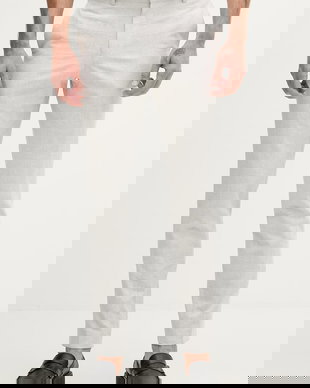 BOSS pantaloni slim fit pentru bărbați, cu amestec de in Genius