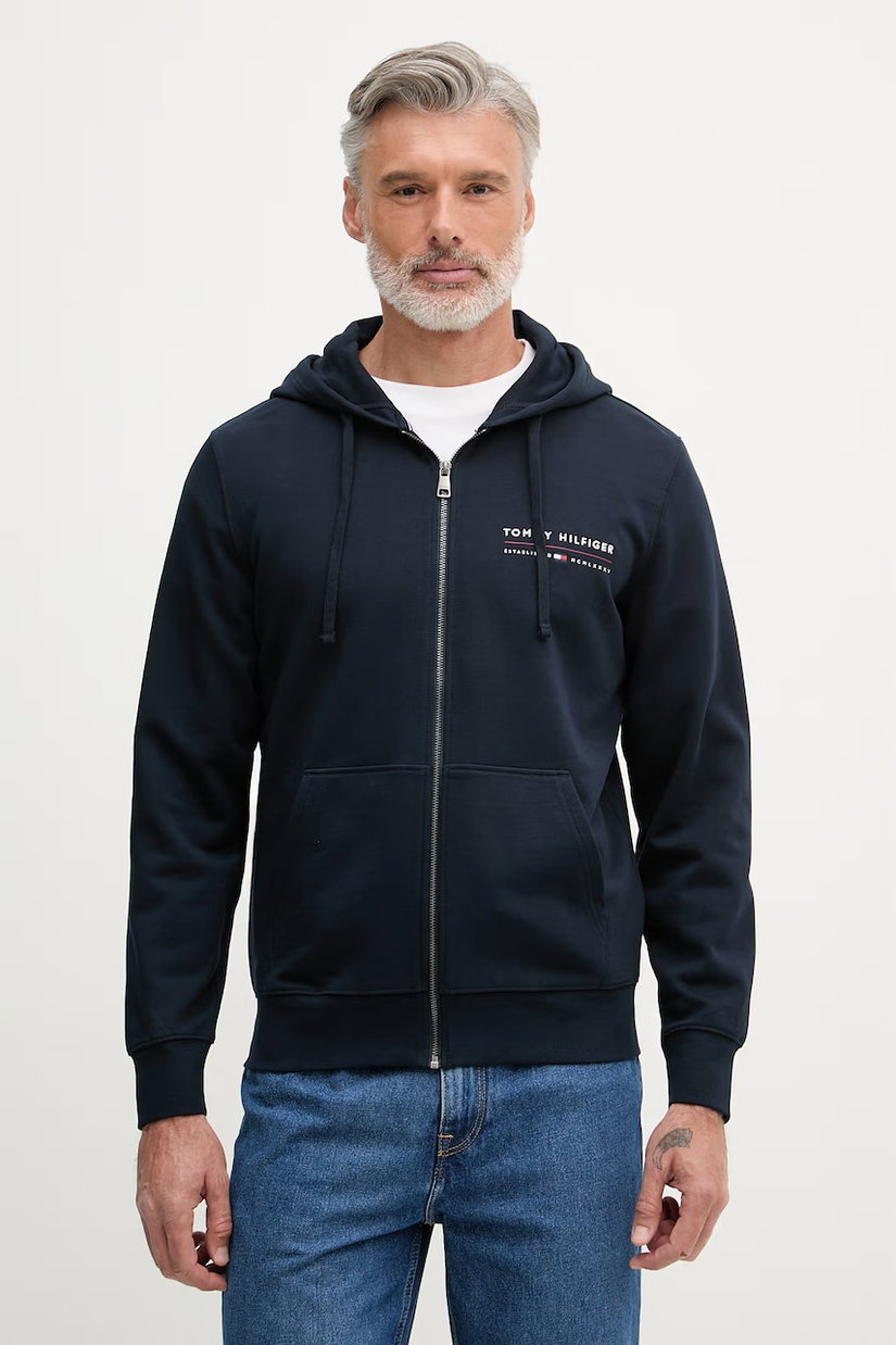 Tommy Hilfiger hanorac cu fermoar și glugă pentru bărbați, din bumbac
