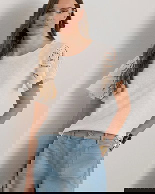 Lauren Ralph Lauren bluză pentru femei, din bumbac