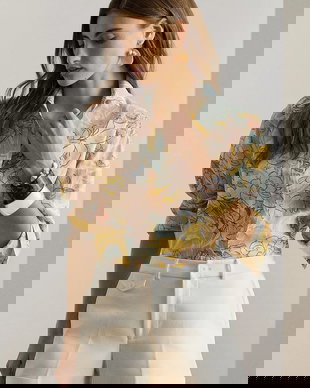 Lauren Ralph Lauren cămașă pentru femei, din in