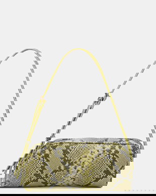 Patrizia Pepe Geantă baguette de damă din piele