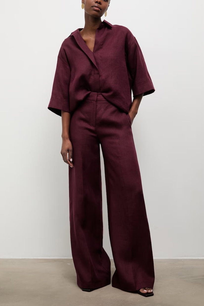 Answear.LAB pantaloni pentru femei, din in