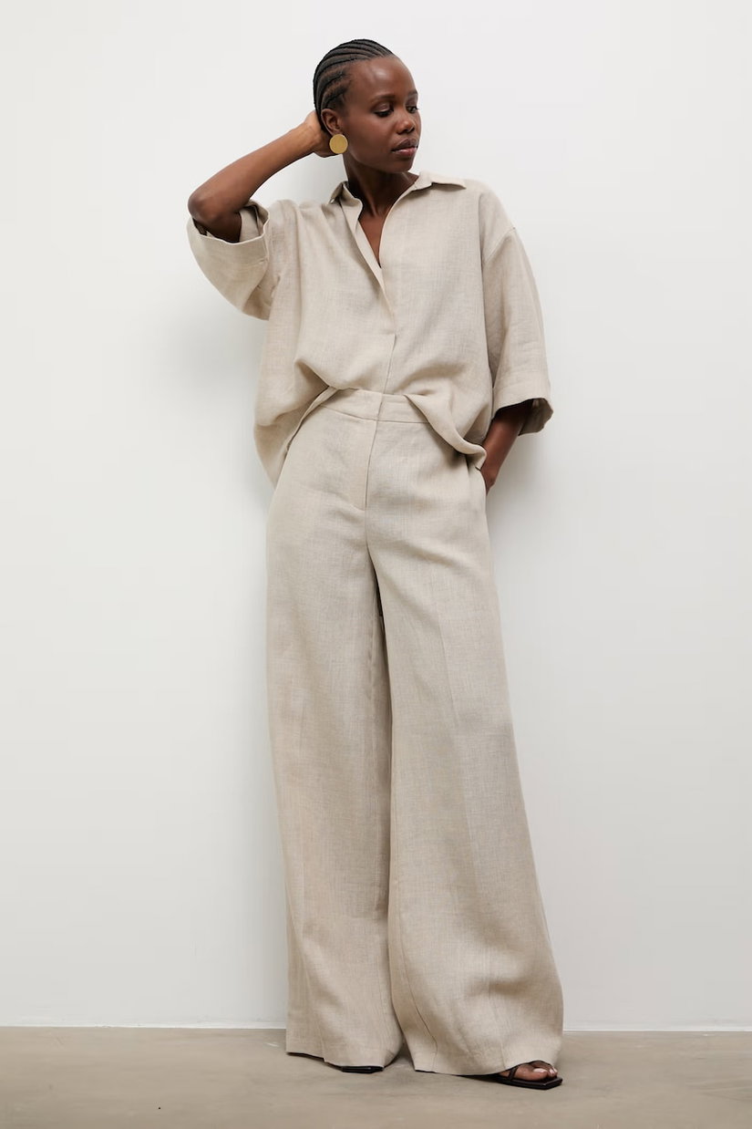 Answear.LAB pantaloni pentru femei, din in