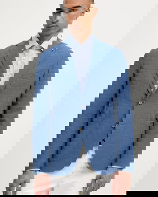 Michael Kors vestă cu un singur rând de nasturi pentru bărbați cu lână