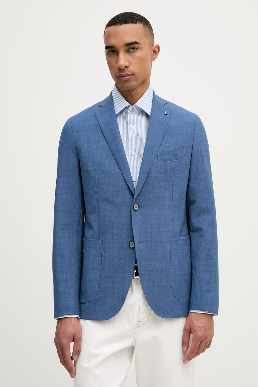 Michael Kors vestă cu un singur rând de nasturi pentru bărbați cu lână