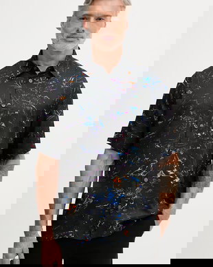 Armani Exchange cămașă pentru bărbați, cu vâscoză