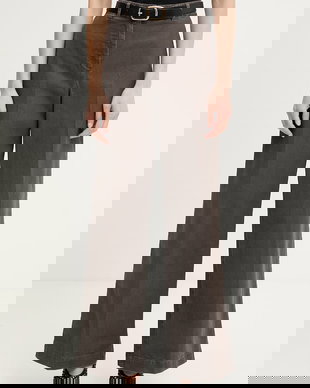 Marc O'Polo pantaloni wide leg pentru femei, din bumbac cu elastan