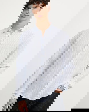 Trussardi cămașă pentru bărbați, din in