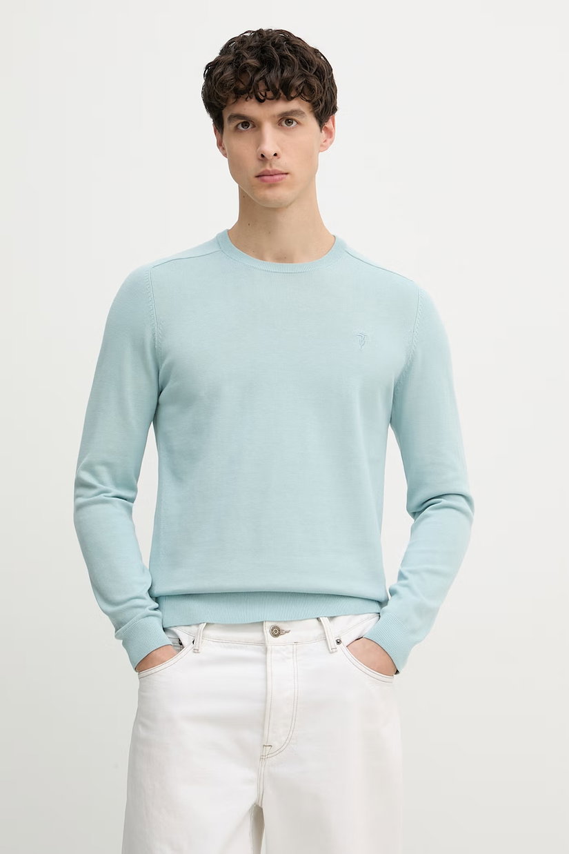 Trussardi pulover pentru bărbați, cu bumbac