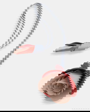 Furla breloc pentru femei, din piele Allegra Rose Charm