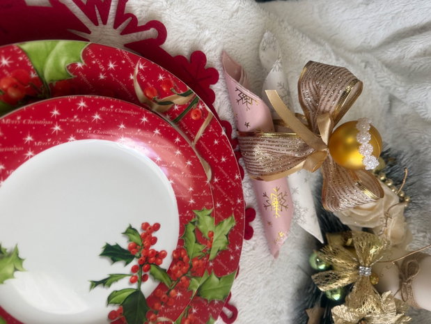 Set 6 ingerasi handmade aurii suport servetele, mărturii invitati/ decorațiuni festive