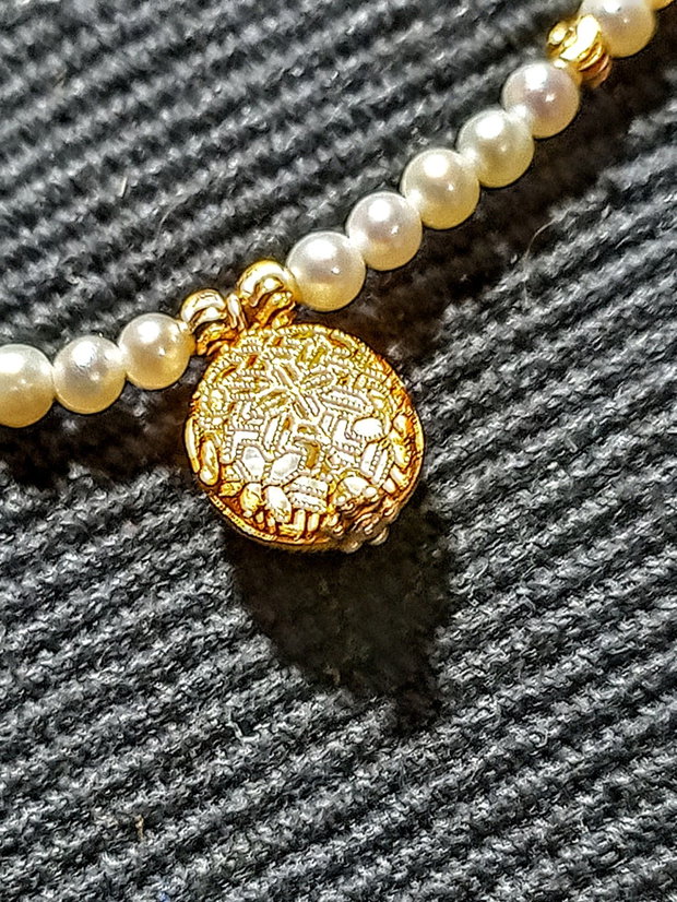 Colier vermeil perle naturale de cultura turmalina sidef charm cupru placat cu aur lant argint placat cu aur minima boho chic trendy