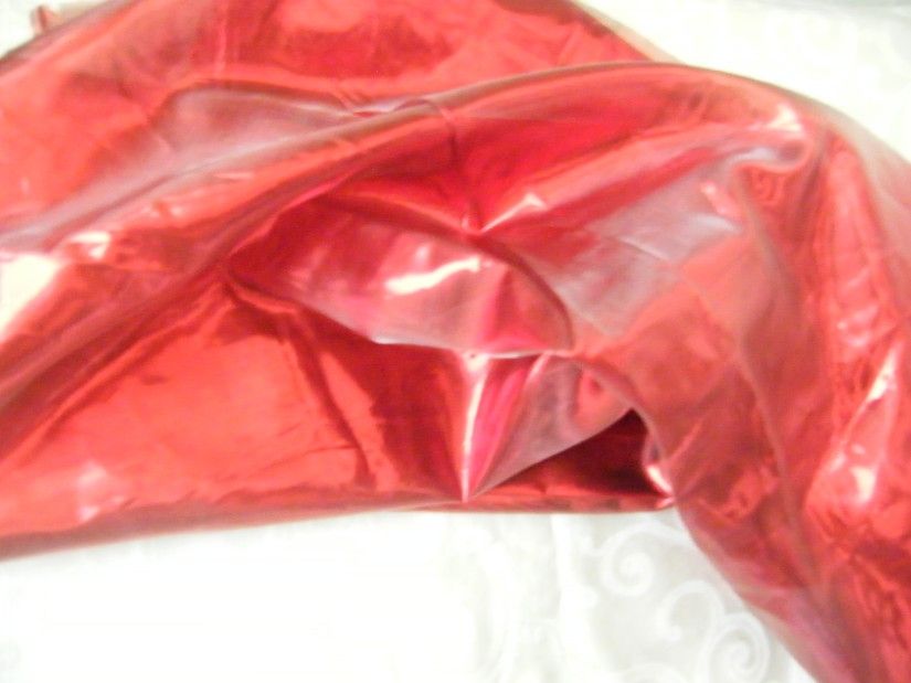 Nou voal organza rosu metalizat