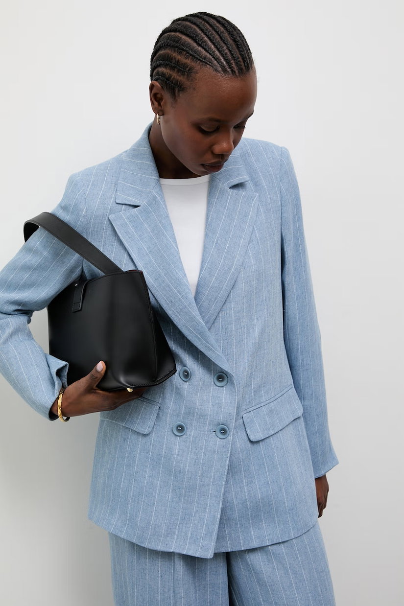 Answear.LAB sacou cu două rânduri de nasturi de damă cu amestec de in