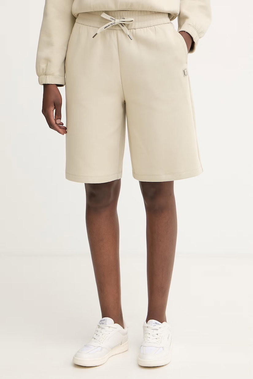 Armani Exchange pantaloni scurți pentru femei, cu bumbac