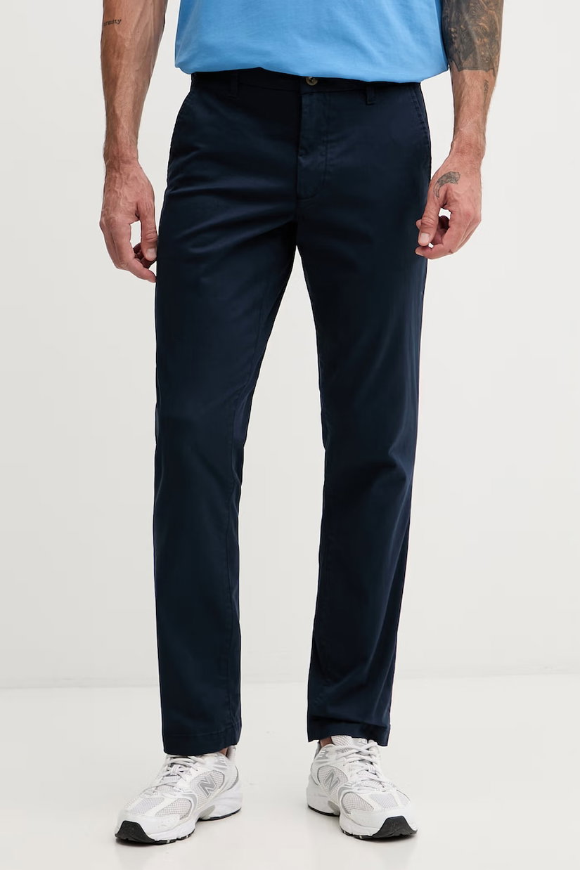 Helly Hansen pantaloni pentru bărbați, din bumbac cu elastan BRYGGEN