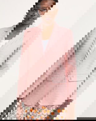 iBlues sacou cu un singur rând de nasturi pentru femei, din in GIRINO