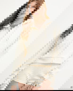 Juicy Couture hanorac cu glugă de damă din velur ICCLE HOODIE