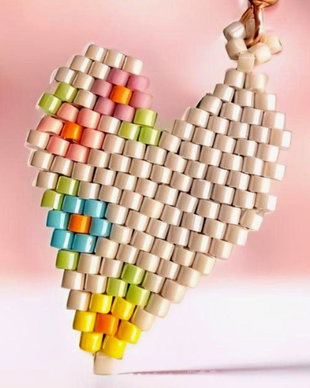 Cercei handmade Inimă cu Floare