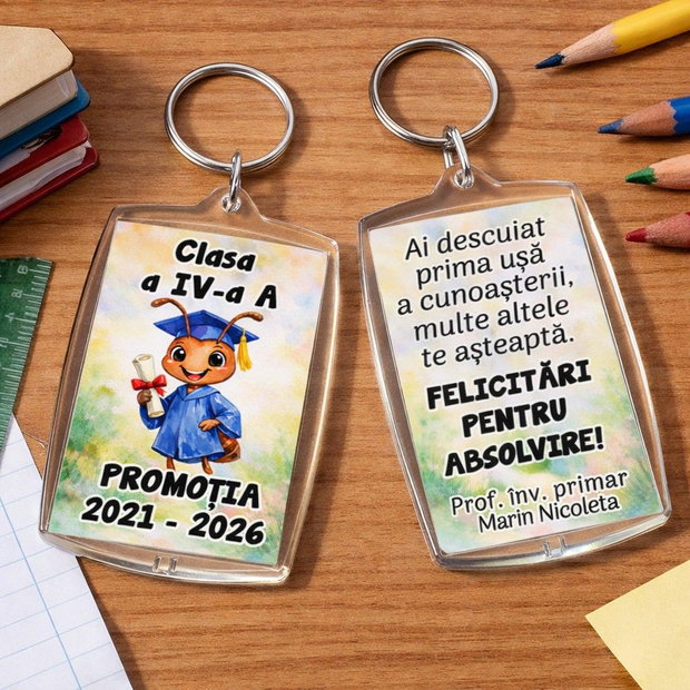 Breloc Personalizat cu Mascota | Clasa Furnicuțelor