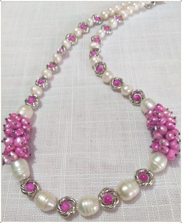 SET- PERLE ALBE SI FUCSIA DE CULTURA SI SIDEF FUCSIA