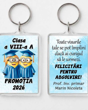 Breloc Personalizat cu Mascota | Minioni