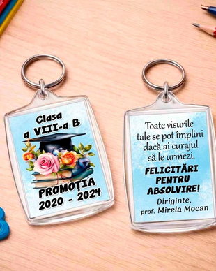 Breloc Personalizat Absolventi | Model Toca