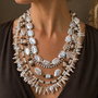 SET~IVORY CASCADE~ perle baroc,perle cultură,hematit electroplacat,inox