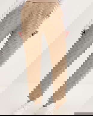 HUGO pantaloni de loungewear pentru femei cu bumbac TERRYMONOGRAM_PANTS