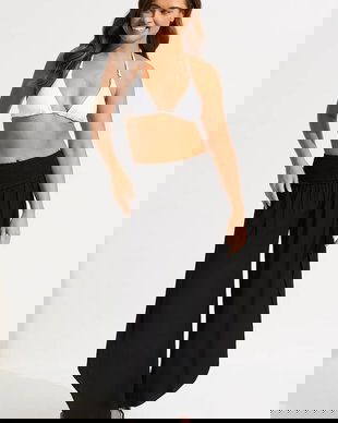 Seafolly pantaloni baggy femeiești din vâscoză Shirred Waist Wrap