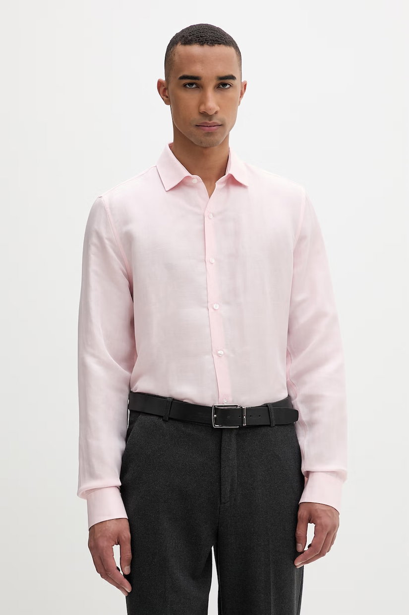 Calvin Klein cămașă pentru bărbați, din in