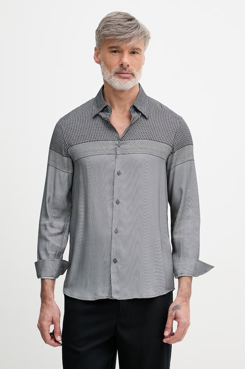 Armani Exchange Cămașă bărbătească din vâscoză