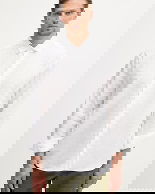 Trussardi cămașă bărbați din in