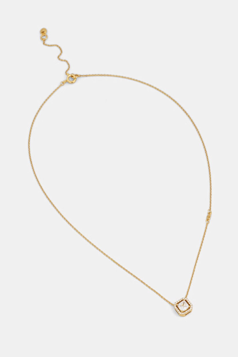 Michael Kors colier cu pandantiv de damă din argint placat cu aur cu zirconiu cubic