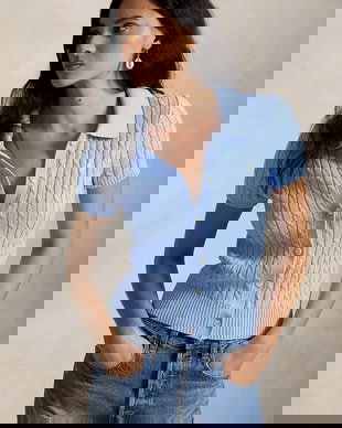 Polo Ralph Lauren cardigan damă din bumbac COTTON-SSL-CRD