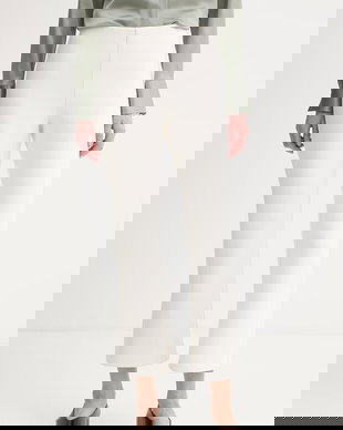 Calvin Klein pantaloni de damă cu vâscoză