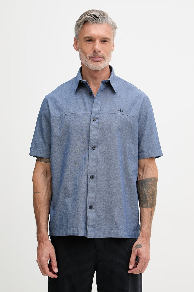 Armani Exchange cămașă pentru bărbați, din bumbac