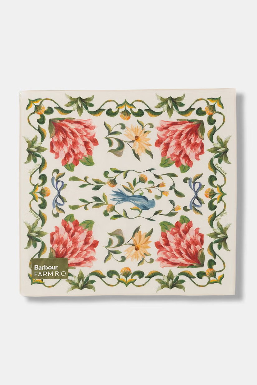 Barbour eșarfă pentru femei. din bumbac x Farm Rio